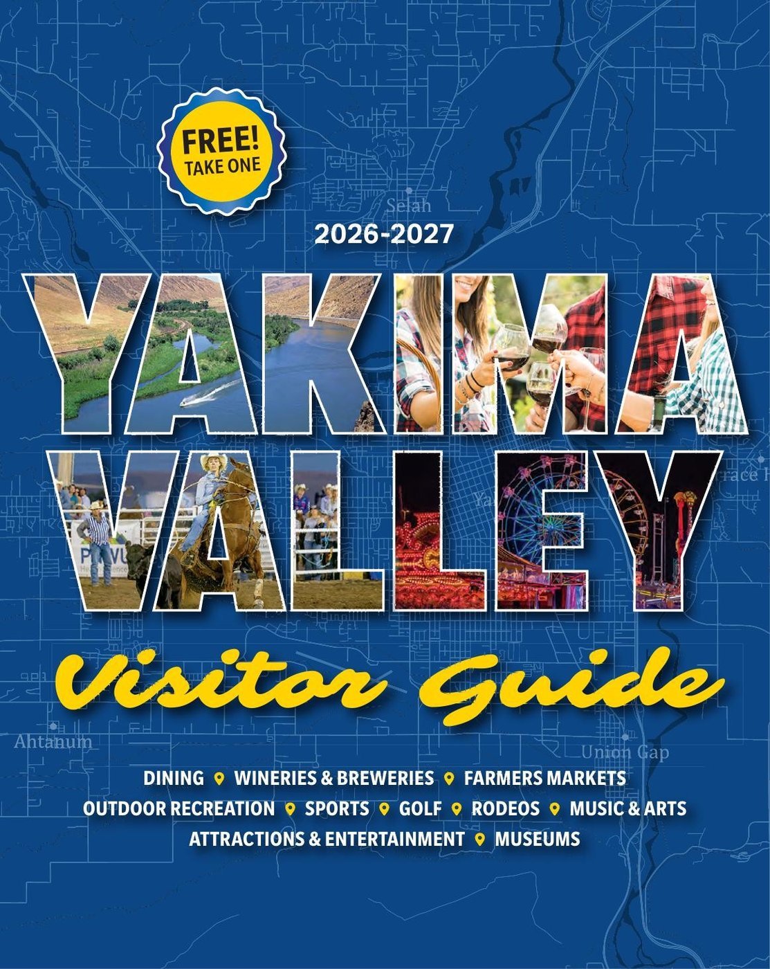 Cover of the 2026–2027 Yakima Valley Visitor Guide